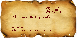 Rábai Antigoné névjegykártya